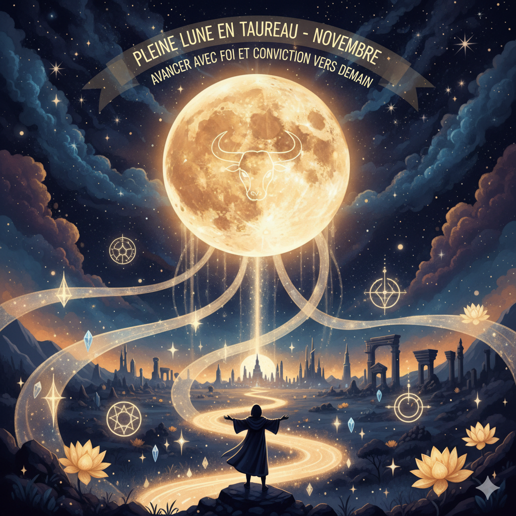 💖 L'Écho Lunaire : Pleine Lune en TAUREAU du 5 Novembre 2025 à 14h20
