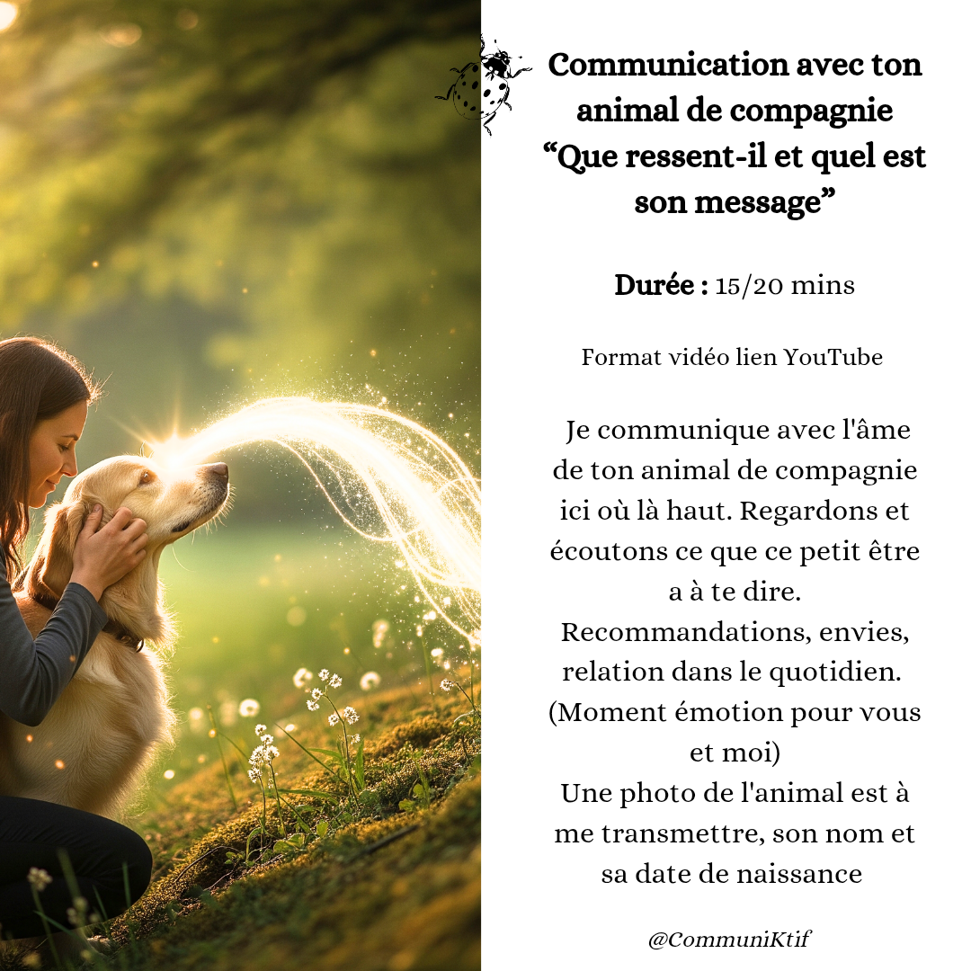 Communication avec ton animal de compagnie